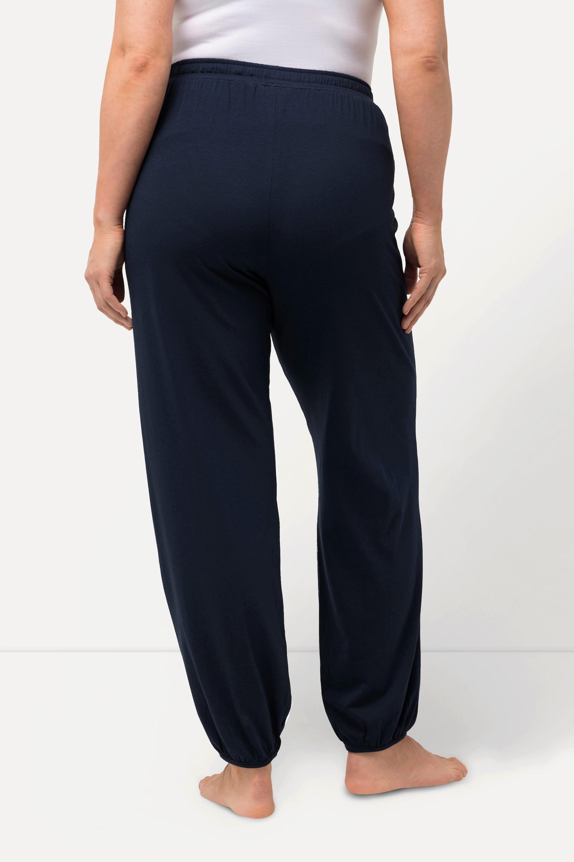 Ulla Popken  Pyjama-Hose, Modalmix, gerades Bein, Elastikbund 