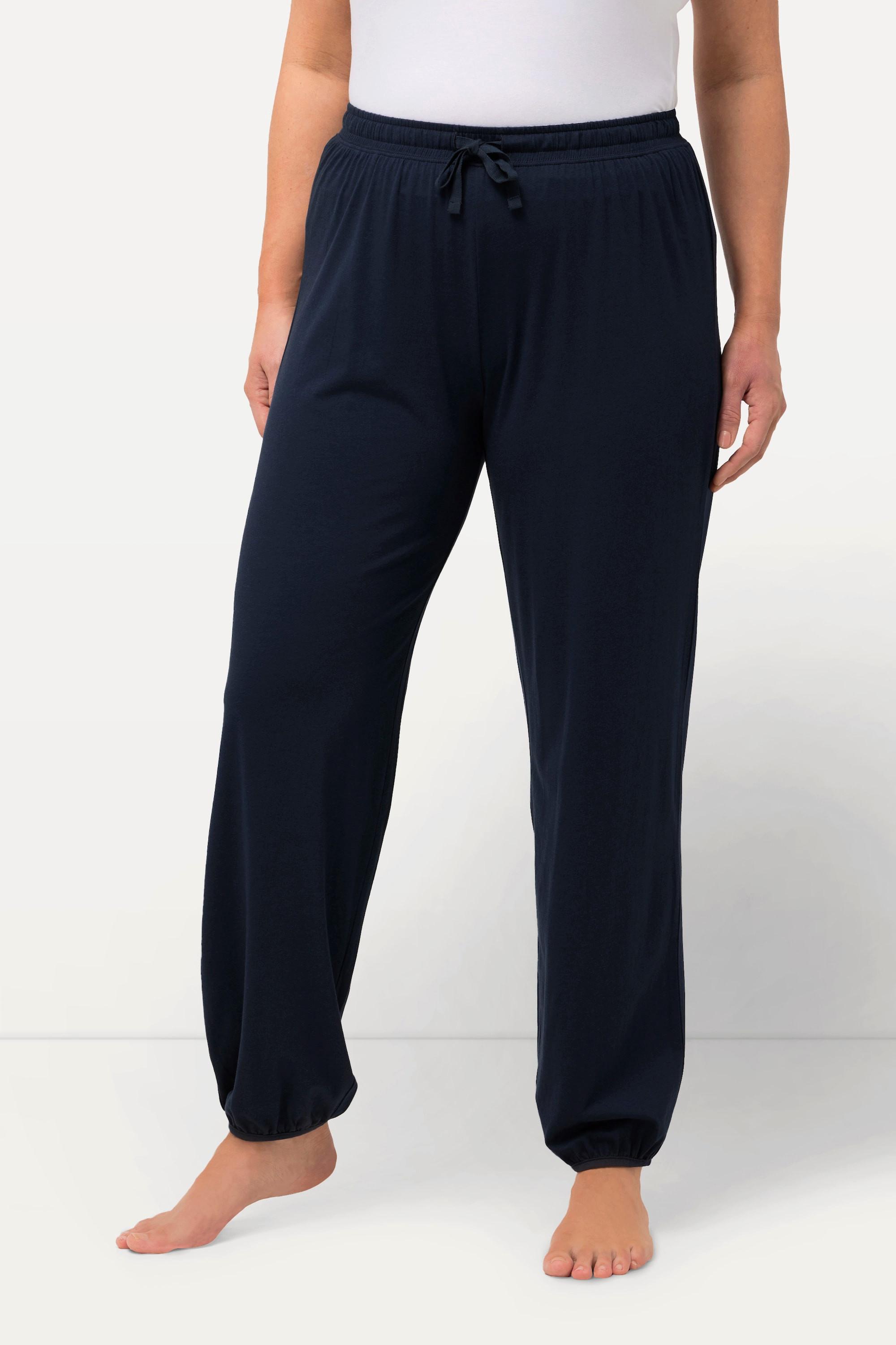 Ulla Popken  Pyjama-Hose, Modalmix, gerades Bein, Elastikbund 