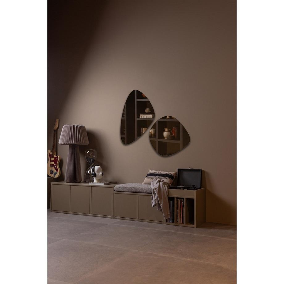 mutoni living Banc de rangement Turner pin mud 80  