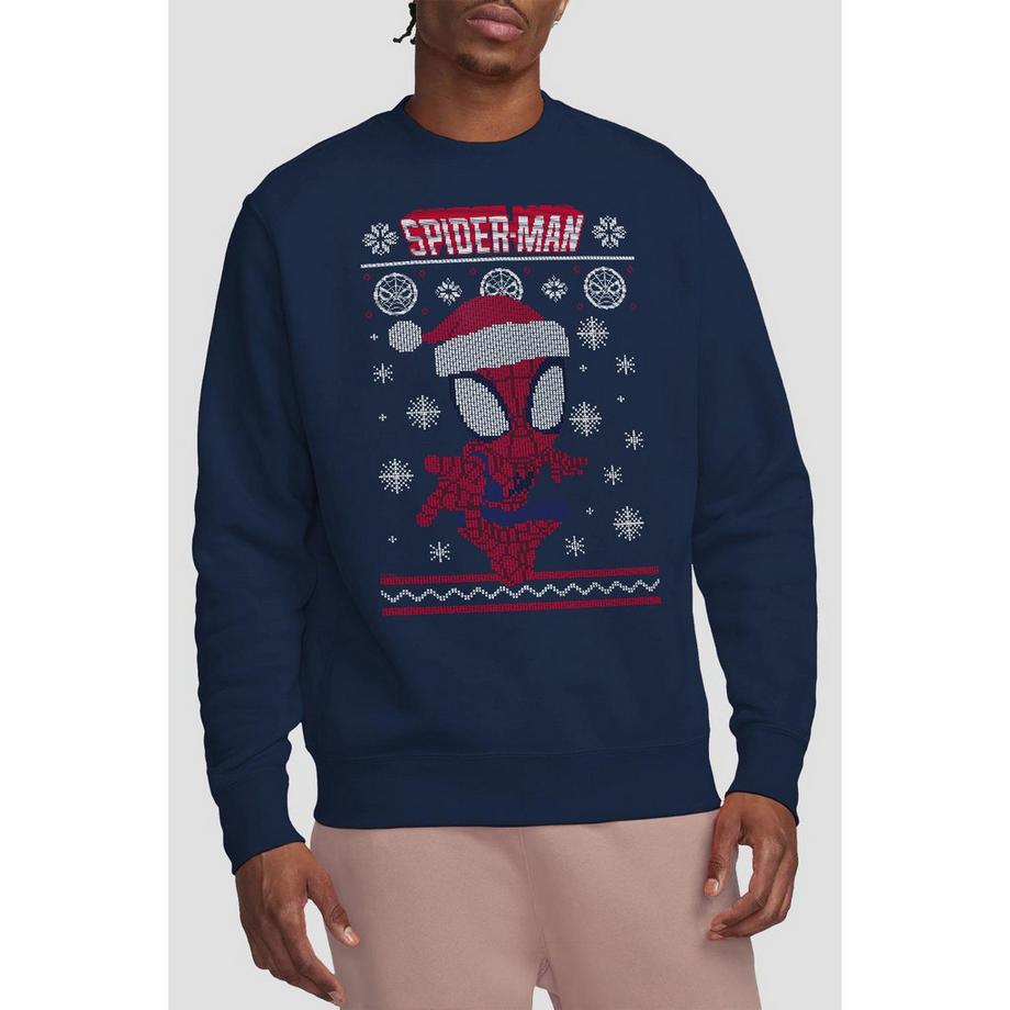 Spider-Man Christmas Sweatshirt Col Rond  
