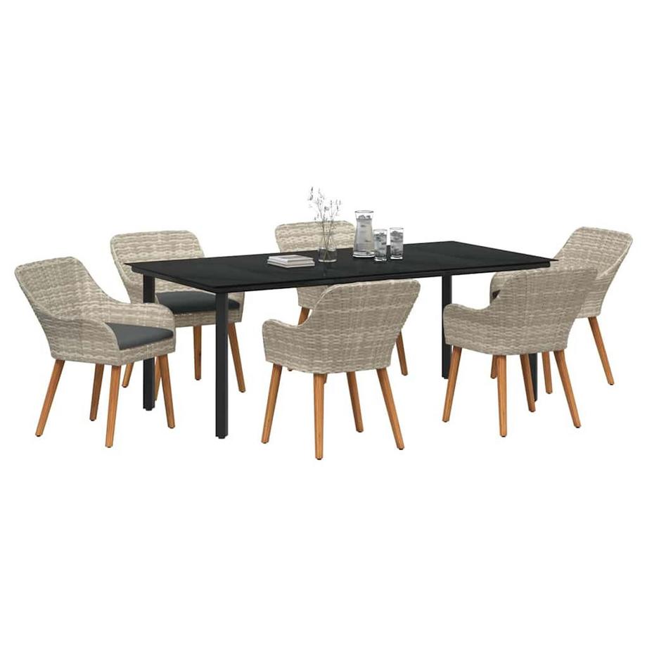 VidaXL Set da Pranzo per Giardino Polyrattan  