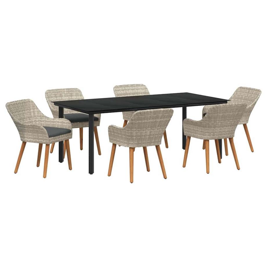 Set da Pranzo per Giardino Polyrattan
