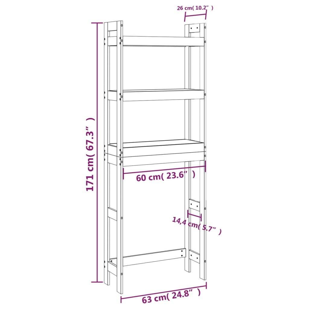 VidaXL Porte-serviette bois de pin  