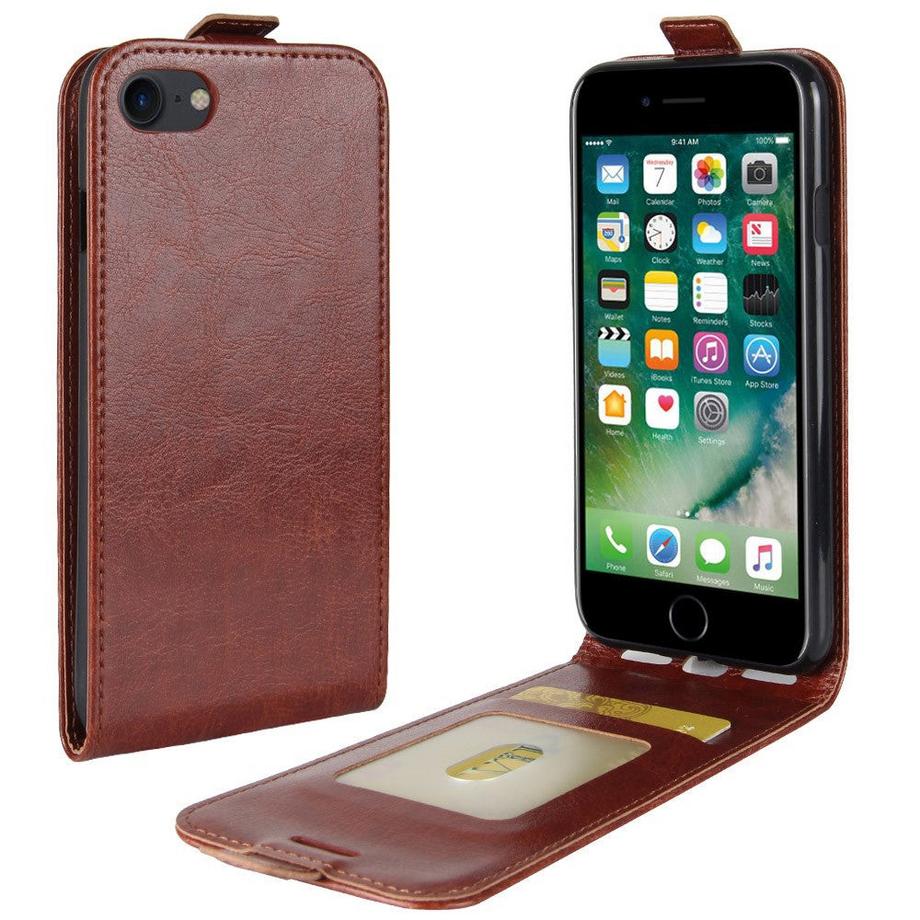 Cover-Discount  iPhone SE / 8 / 7 - Klassisches Leder Flip Case 