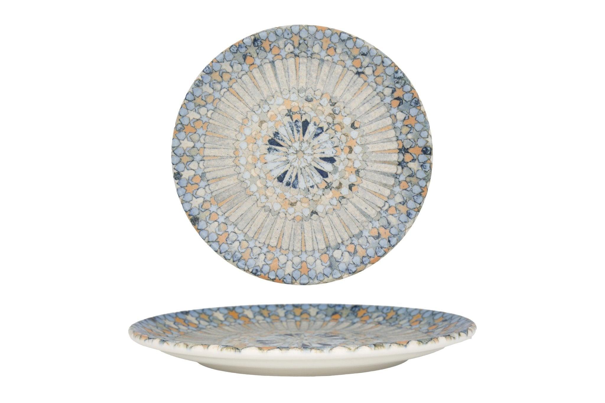 Bonna  Assiette à desserts - Luca Mosaic -  Porcelaine - lot de 6 