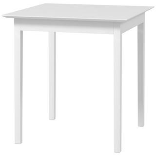 Northio Table À Manger Table De Cuisine Table De Salle À Manger Carrée Pour 2 Personnes, Table De Salon En Bois, Pour Cuisine, Salle À Manger, Blanc, 75 X 75 X 76 Cm  