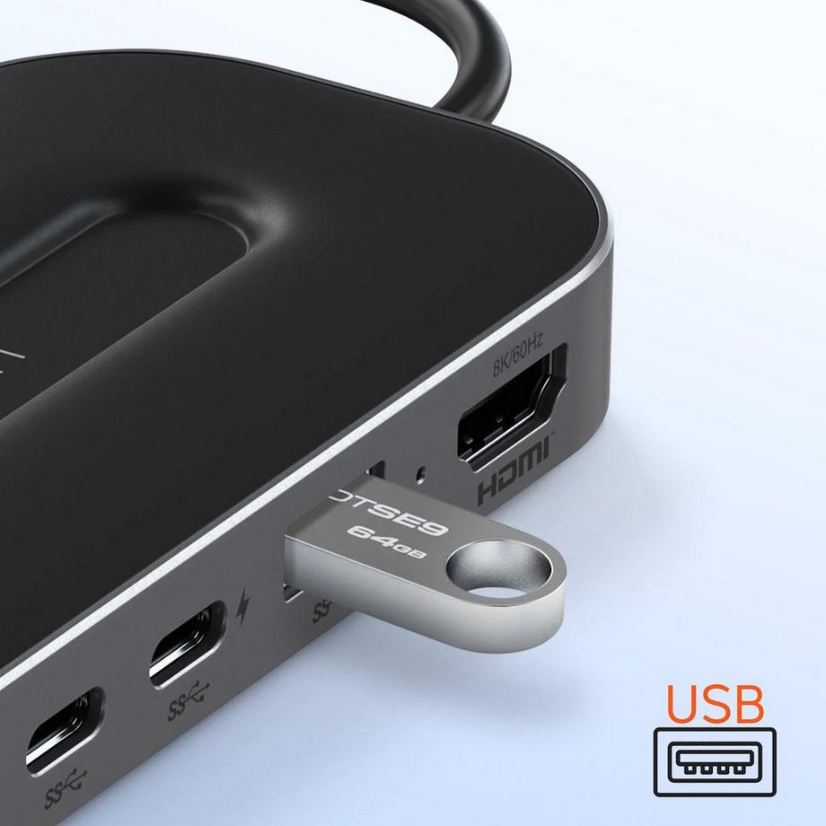 SATECHI  USB-C Alu Multiport Hub avec 8K HDMI + 2.5 Gbs Ethernet 