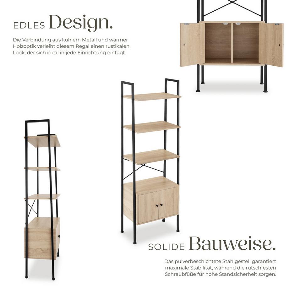 Tectake Étagère BRENTWOOD style industriel  