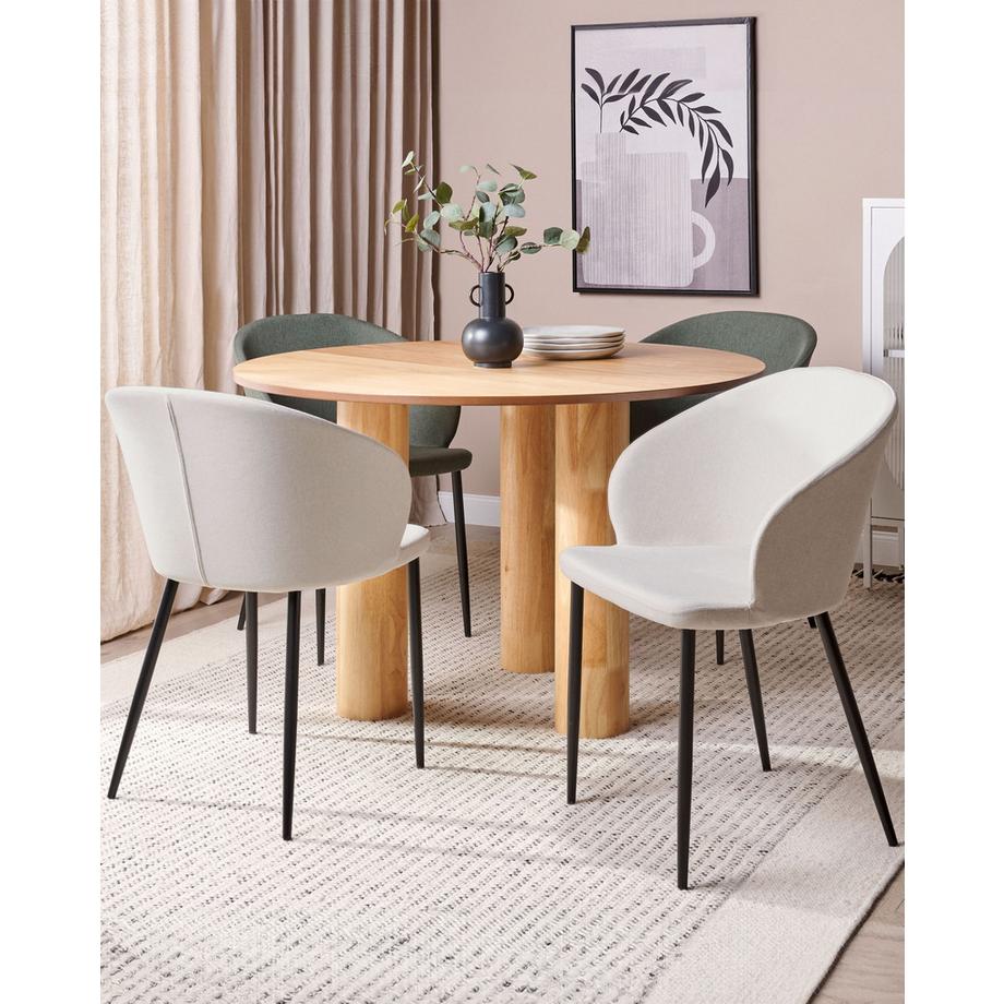 Beliani Set di 2 sedie da pranzo en Tessuto Retrò MASON  