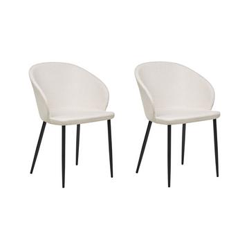Lot de 2 chaises de salle à manger en Tissu Rétro MASON
