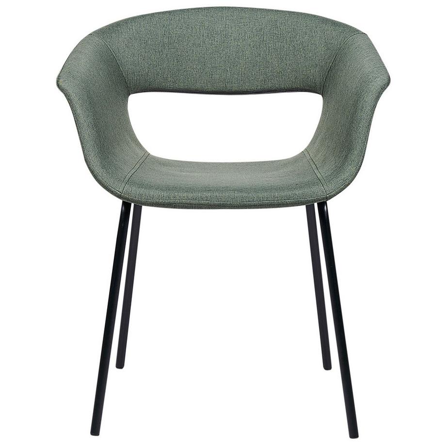 Beliani Lot de 2 chaises de salle à manger en Tissu Moderne ELMA  