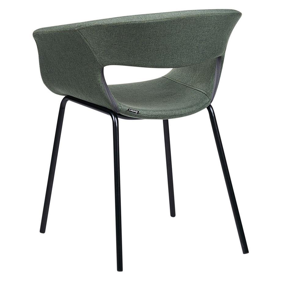Beliani Lot de 2 chaises de salle à manger en Tissu Moderne ELMA  