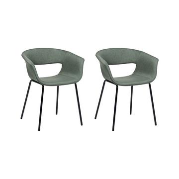 Lot de 2 chaises de salle à manger en Tissu Moderne ELMA