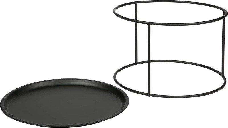 mutoni Table d'appoint Ivar Noir 56x56  