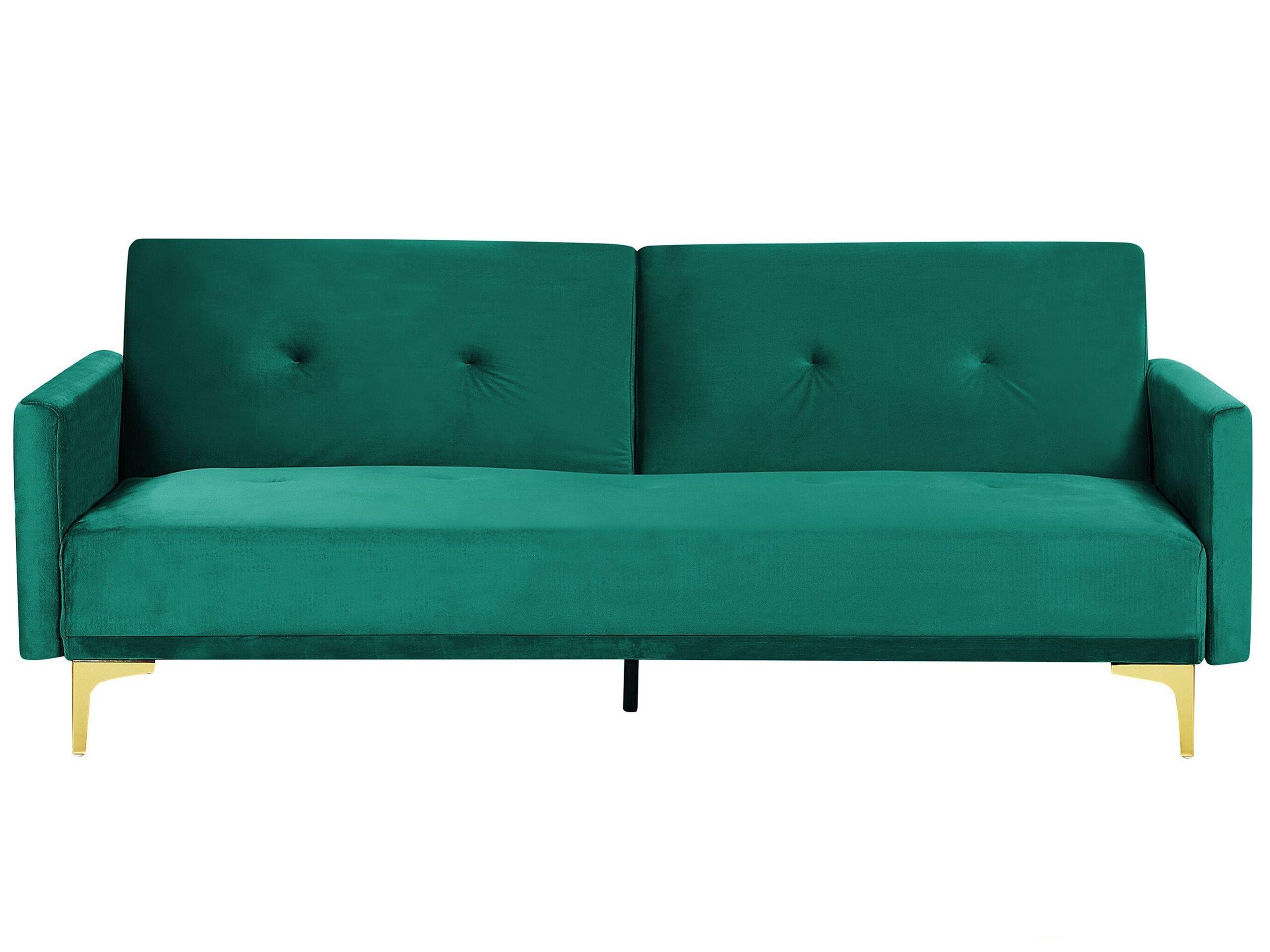 Beliani Schlafsofa aus Samtstoff Modern LUCAN  