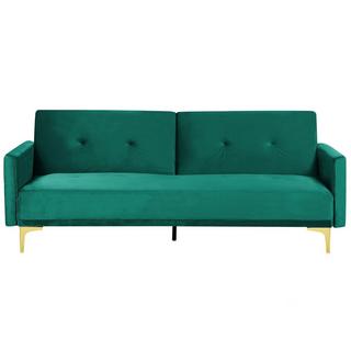 Beliani Schlafsofa aus Samtstoff Modern LUCAN  