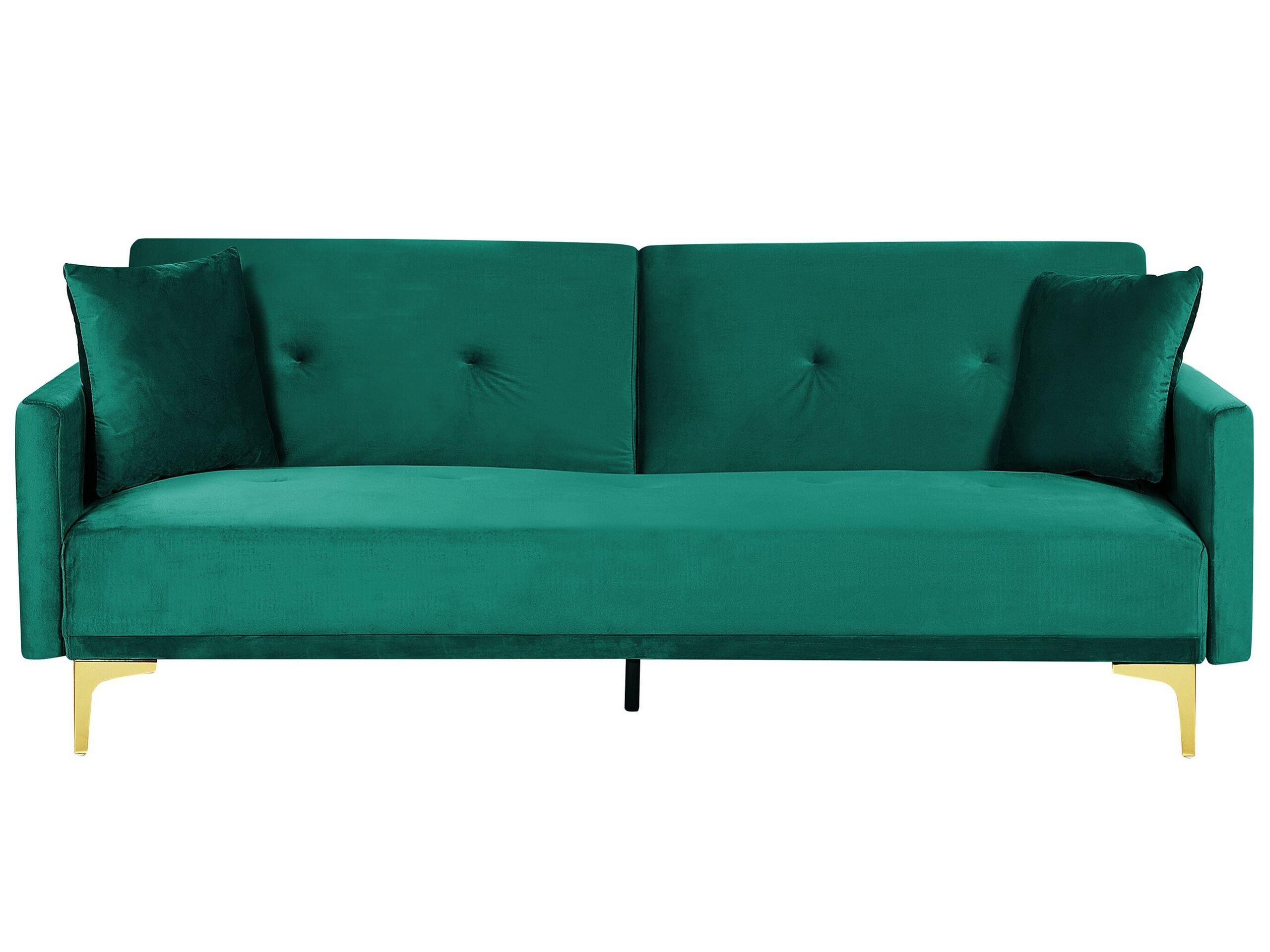 Beliani Schlafsofa aus Samtstoff Modern LUCAN  