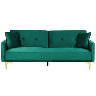 Beliani Schlafsofa aus Samtstoff Modern LUCAN  