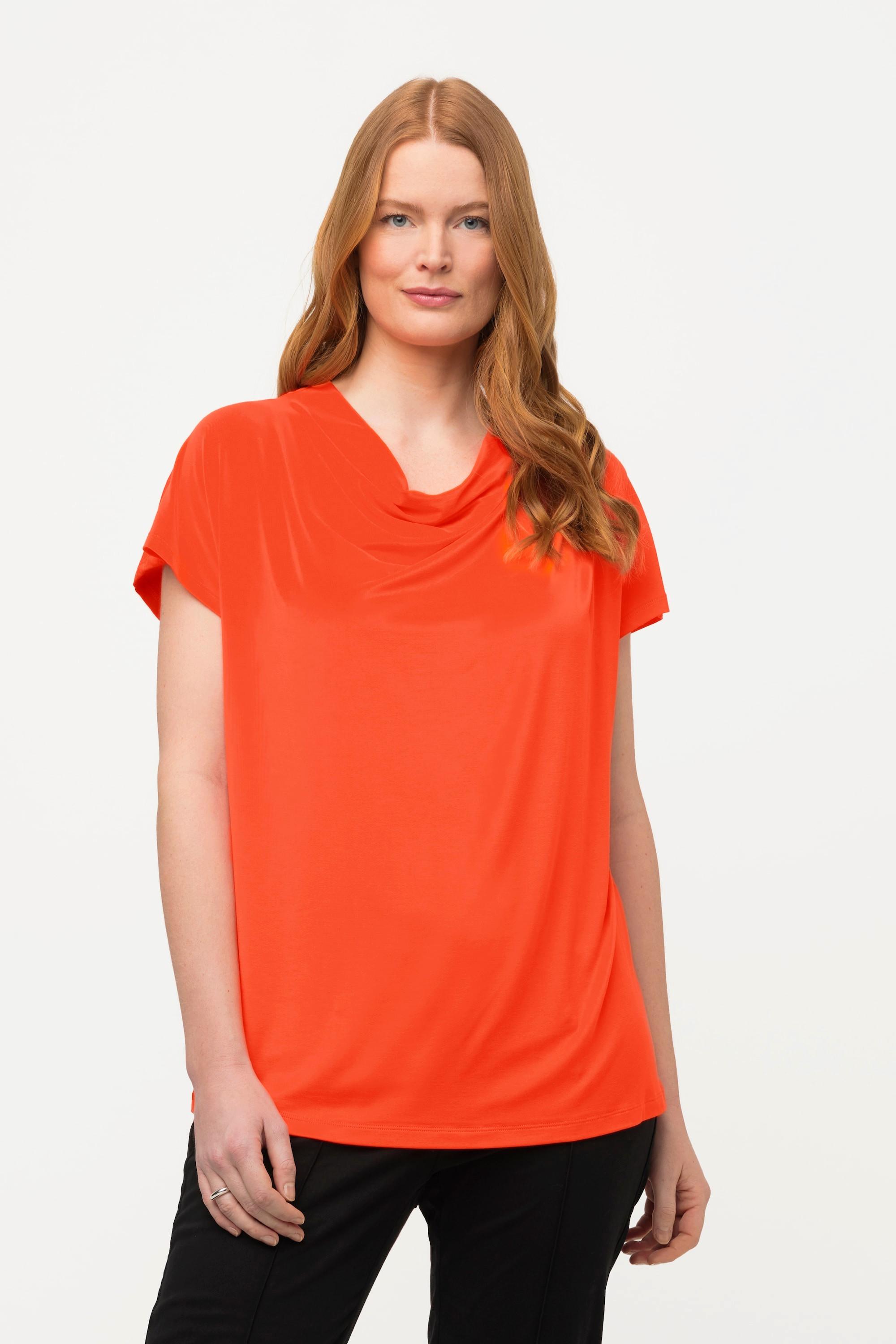 Ulla Popken  T-shirt con scollo a goccia e mezze maniche 