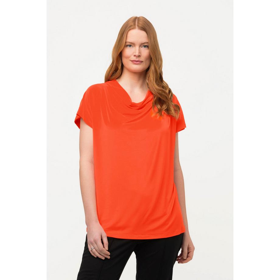 Ulla Popken T-shirt Scollo a Goccia Mezze Maniche  