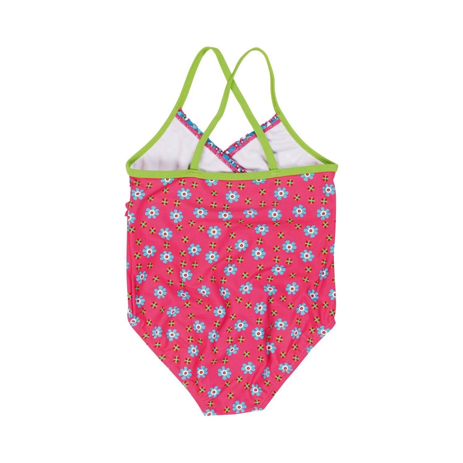 Playshoes  costume da bagno 1 pezzo per bambini con protezione uv flowers 