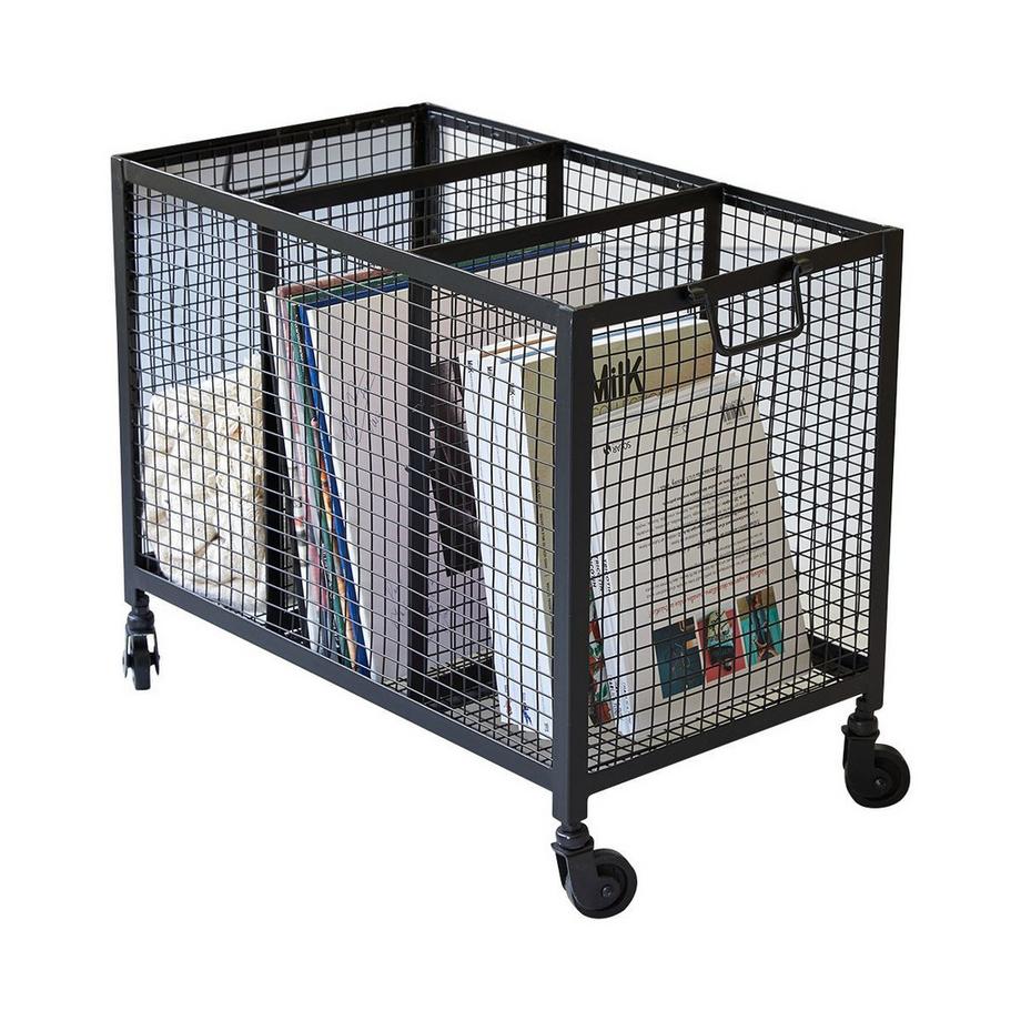 Tikamoon  Metallkorb auf Rollen Industriel 