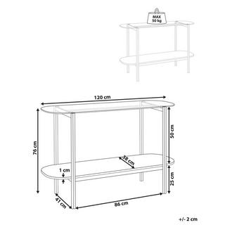 Beliani Tavolino consolle en Ferro Moderno LOVELL  