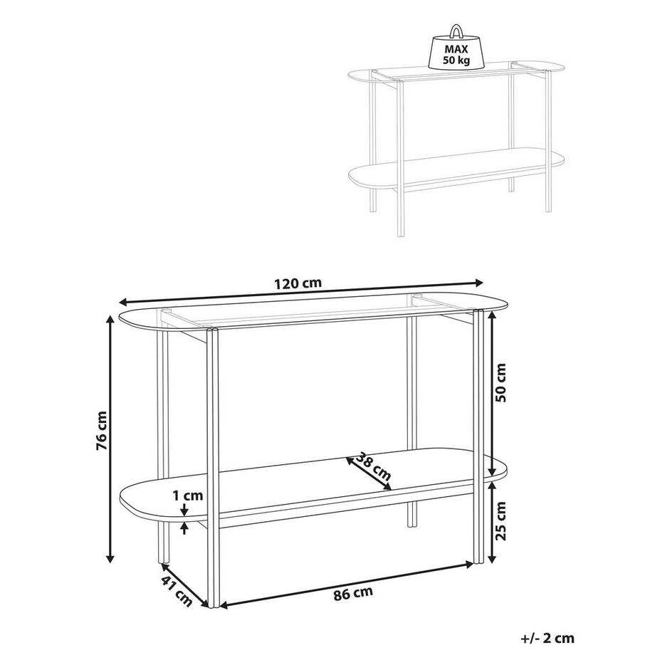 Beliani Konsolentisch aus Eisen Modern LOVELL  