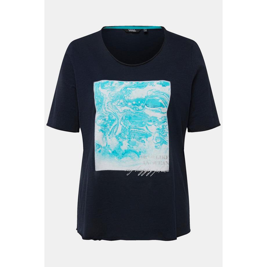 Ulla Popken T-Shirt Classic Bord Roulé Col Rond Manches Courtes  