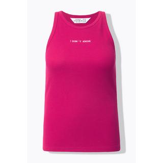 Studio Untold Tanktop Slim Shape Strukturjersey Stickerei  