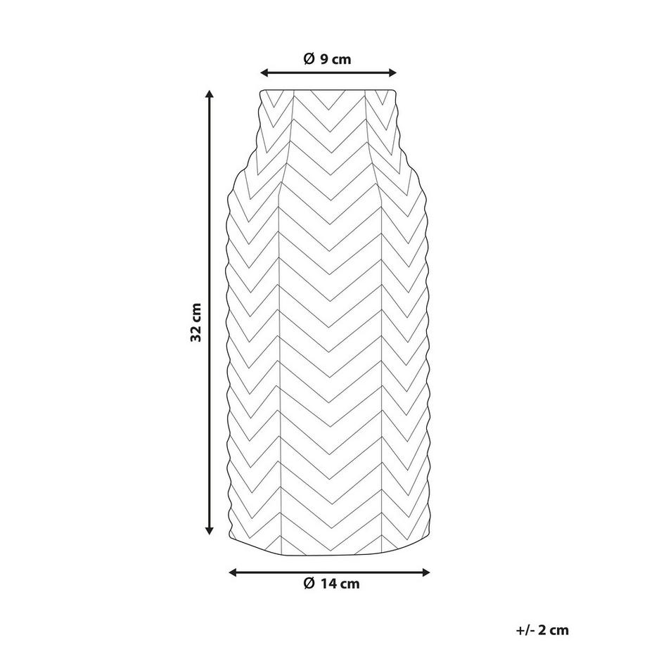 Beliani Vase décoratif en Grès Moderne XANTHOS  