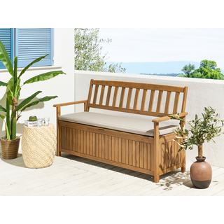 Beliani Banc avec coussin d'assise en Acacia Rustique SOVANA  