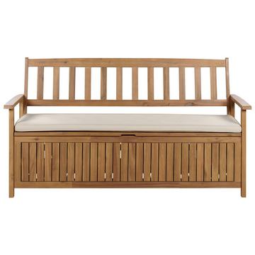 Gartenbank mit Auflage aus Akazienholz Rustikal SOVANA