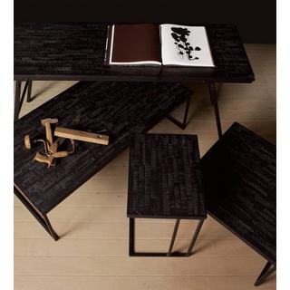 mutoni Table d'appoint Sharing noir 60x60  