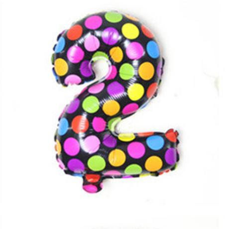 Cover-Discount  Pallone numerico colorato a puntini numero 9 