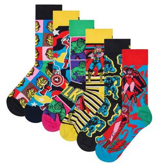 Happy Socks Marvel Spider-Man 6er Pack Geschenkset Socken  