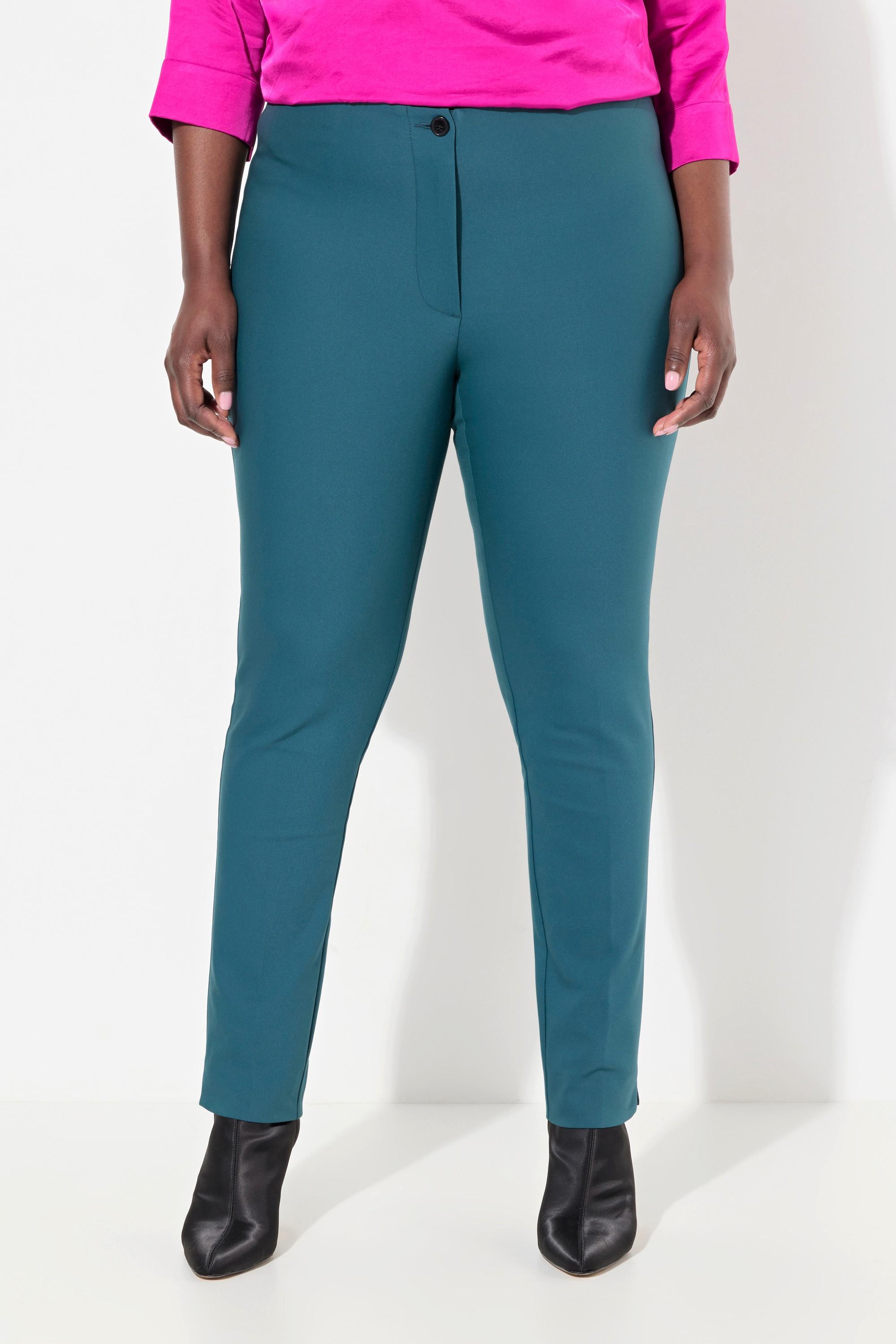 Ulla Popken  Cotton-Elasthan-Hose Sienna, Slim, hochelastisch, Elastikbund 