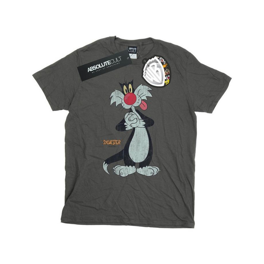 LOONEY TUNES Sylvester the Cat T-Shirt Imprimé Manches Courtes  