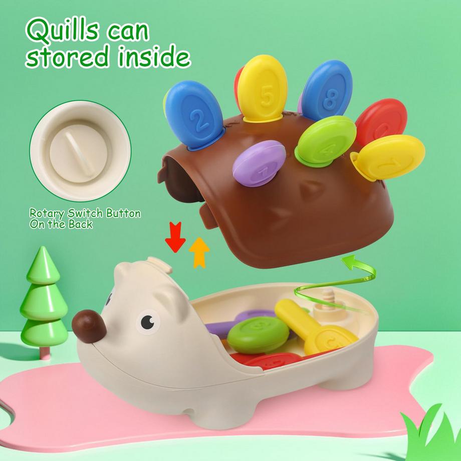 Activity-board  Absteckspiel , Igel , Motorikspielzeug Trainiert die Hand-Augen-Koordination 