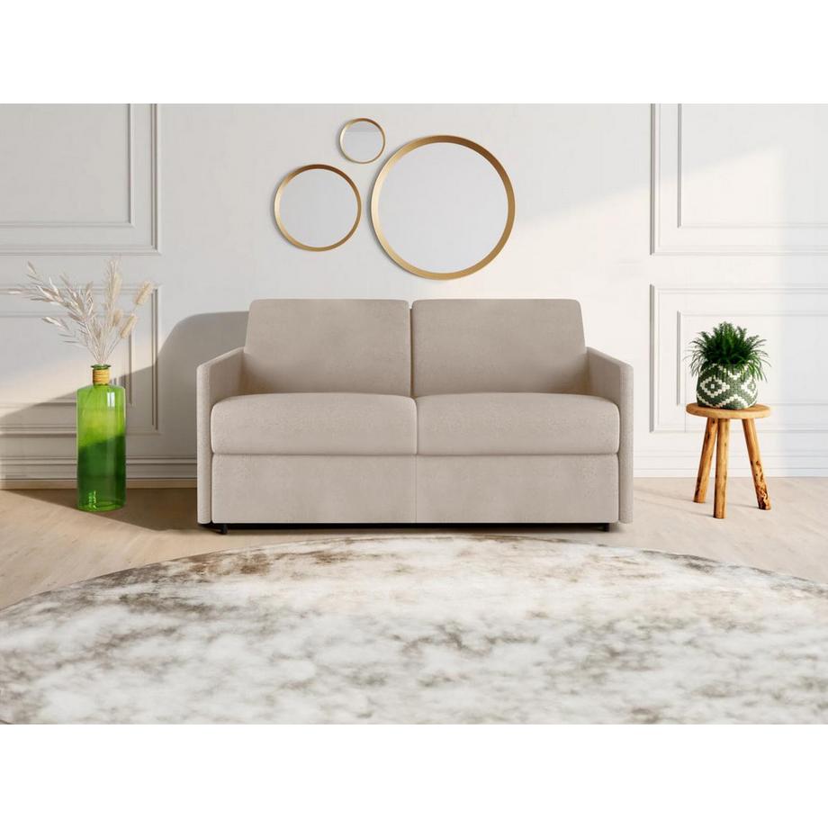 Vente-unique Schlafsofa 2Sitzer Stoff Liegefläche Matratzen CALIFE  