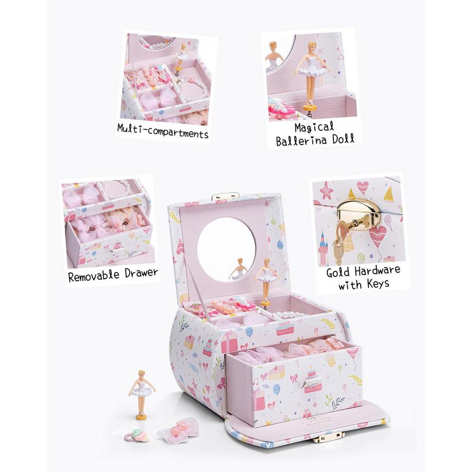 Only-bags.store  Boîte à musique Boîte à bijoux Ballerine, Boîte à bijoux verrouillable 