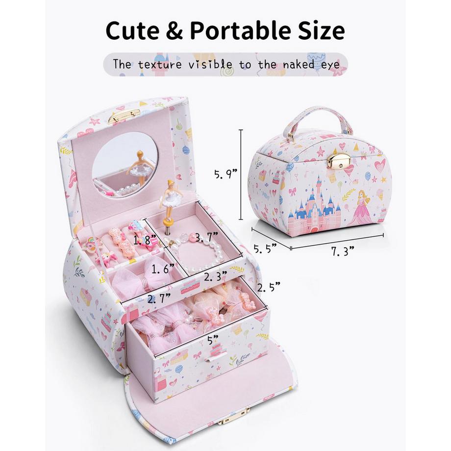 Only-bags.store  Boîte à musique Boîte à bijoux Ballerine, Boîte à bijoux verrouillable 