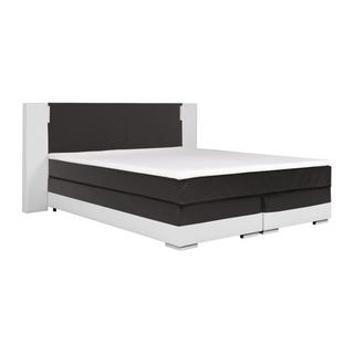 DREAMEA Ensemble boxspring complet tête de lit avec Leds + sommiers + matelas + surmatelas ASTI de DREAMEA simili  