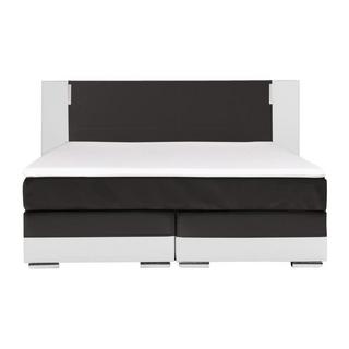 DREAMEA Ensemble boxspring complet tête de lit avec Leds + sommiers + matelas + surmatelas ASTI de DREAMEA simili  