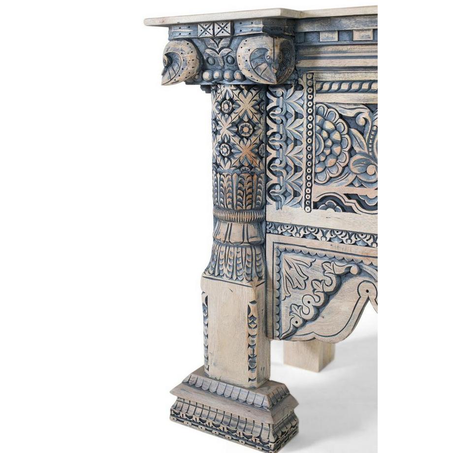 mutoni inspiration Console Trono Bois de mangue bleu 173  