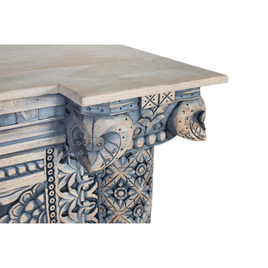 mutoni inspiration Console Trono Bois de mangue bleu 173  