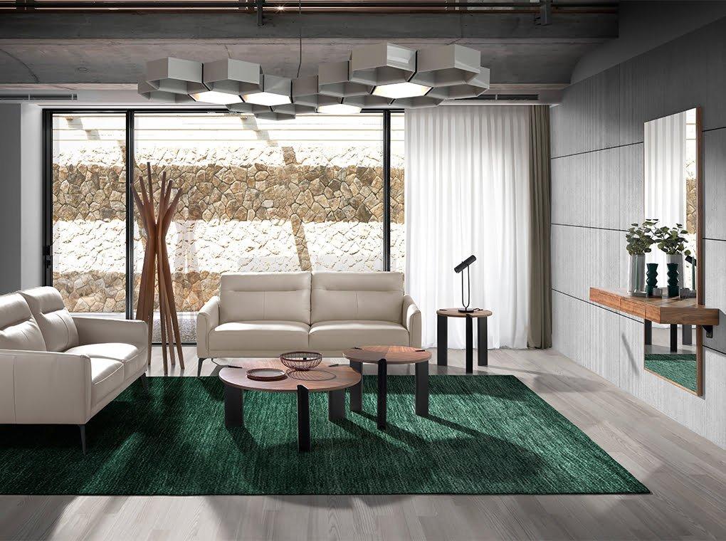 ANGEL CERDA Specchio da parete rettangolare noce  