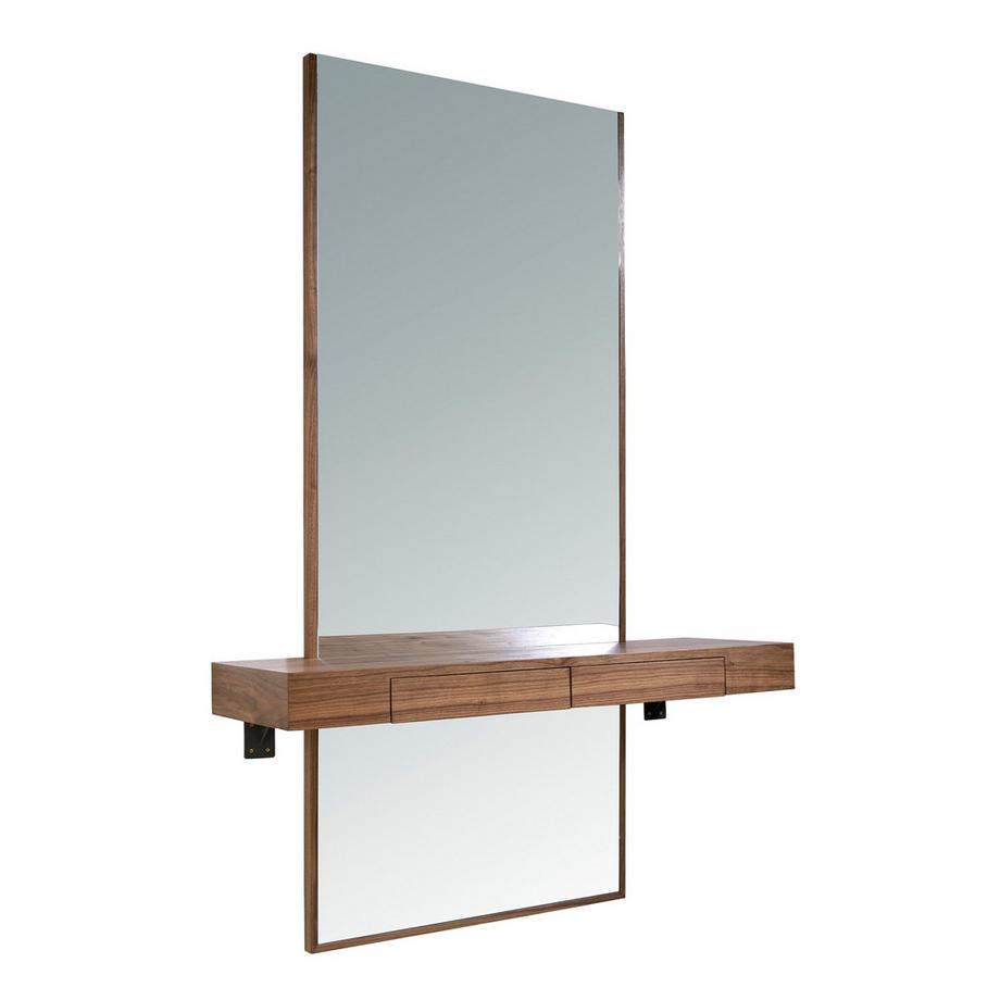 ANGEL CERDA Wandspiegel Rechteckig Walnuss  