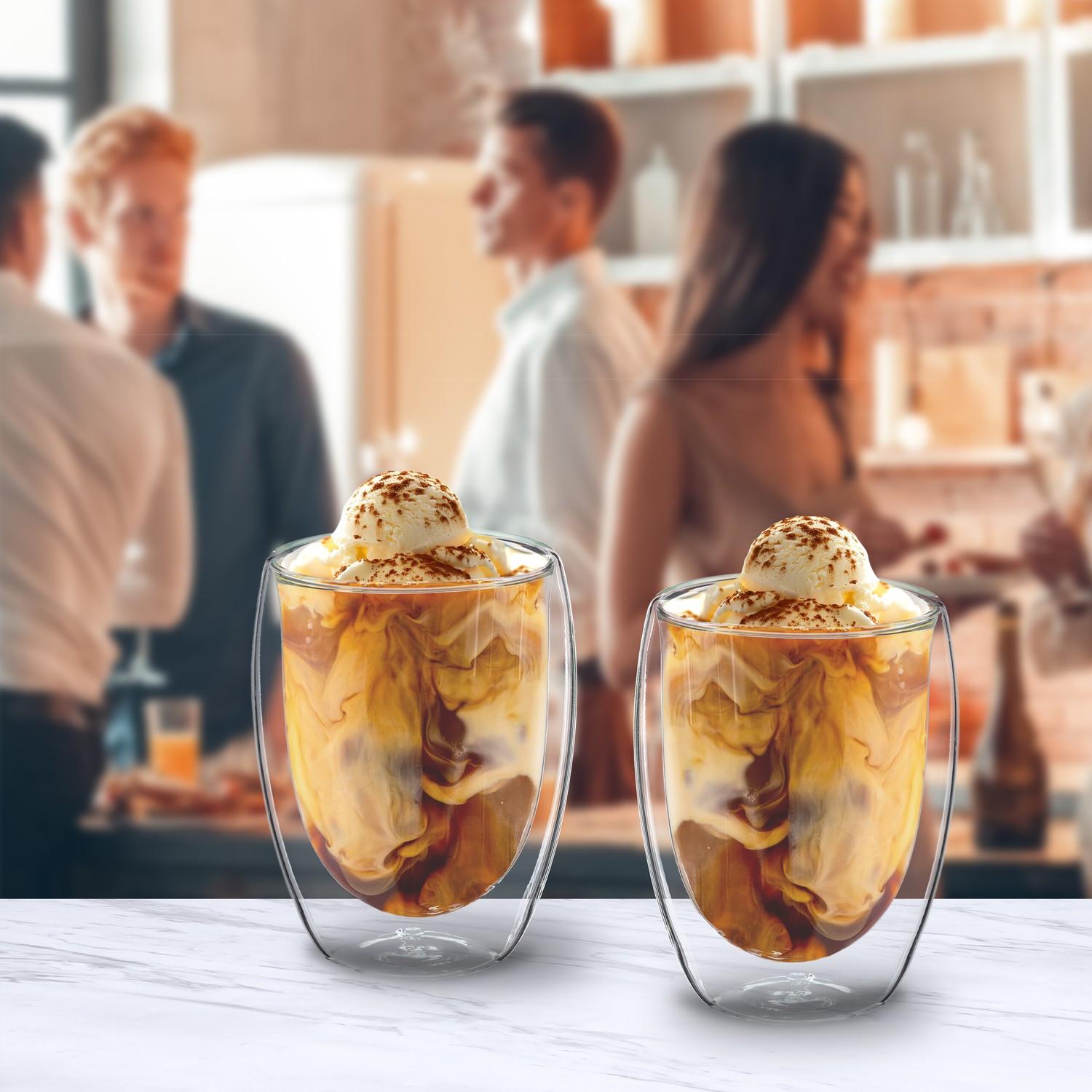 Northix Latte Macchiato Glas 350 ml  