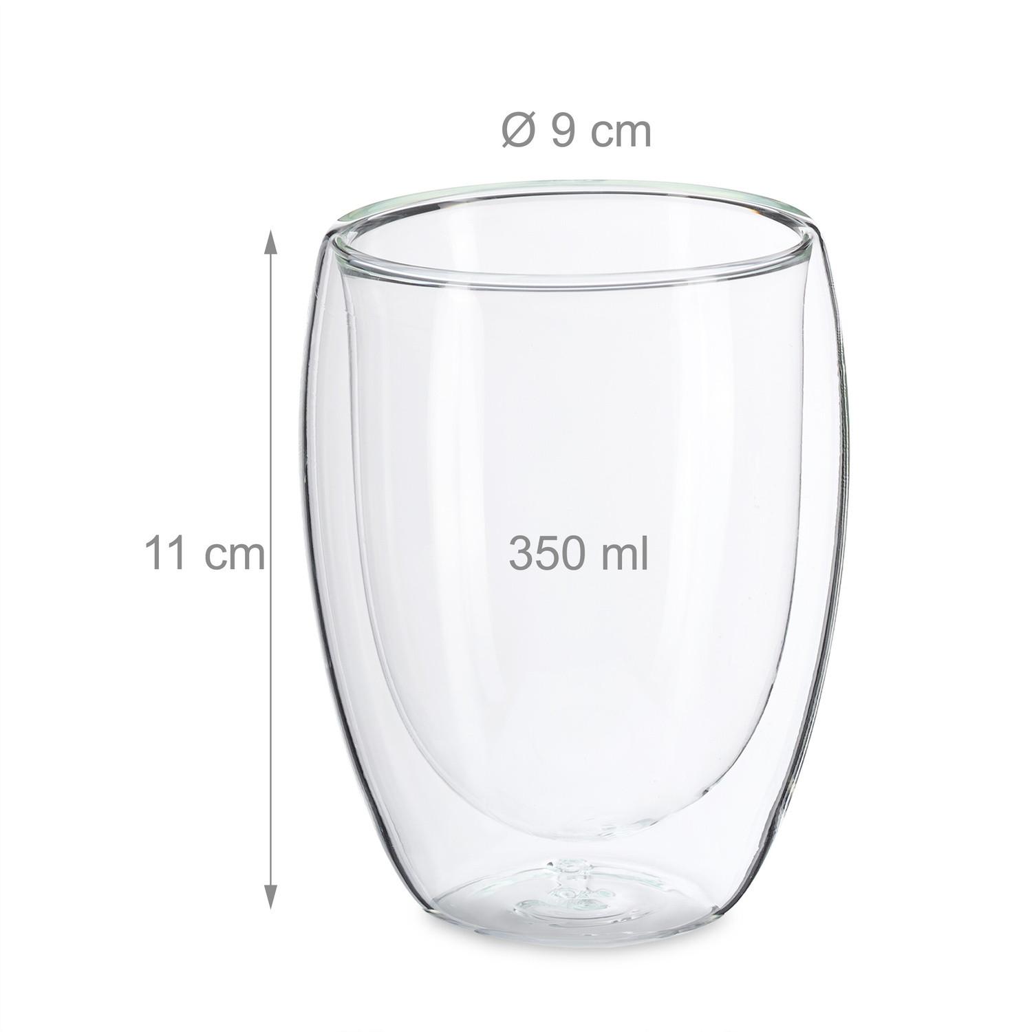 Northix Latte Macchiato Glas 350 ml  